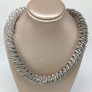 Estelle Deve 2014 Rhodium Plated Raven Choker Necklace